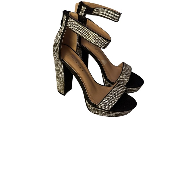 Delicacy Women Rhinestone Heels Size 7.5 - Picture 3 of 5